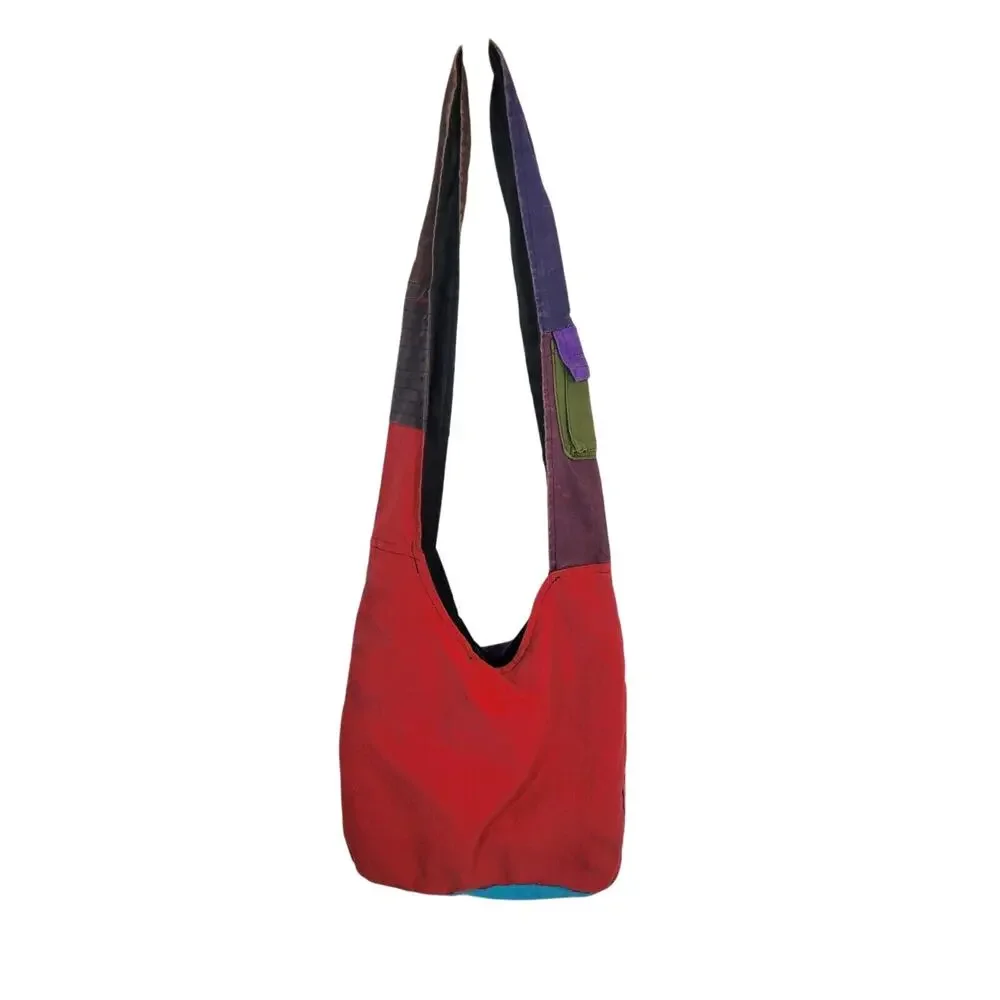 Mackinac Multicolor Hippie Boho Slouch Hobo Sling Nepal Cross‎ Body Shoulder Bag